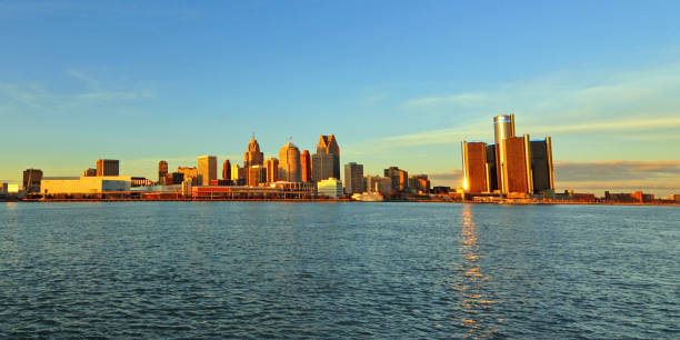 istock Detroit Skyline taken from Windsor Canada 1392743678