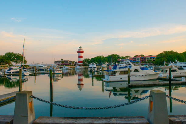 istock Lighthouse at Harbor Town-Hilton Head, South Carolina 1392743735