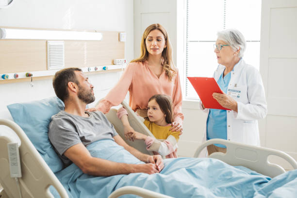 istock Visiting father in hospital 1392746451