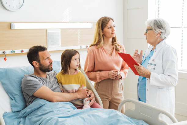 istock Visiting father in hospital 1392746458