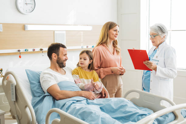 istock Visiting father in hospital 1392746475