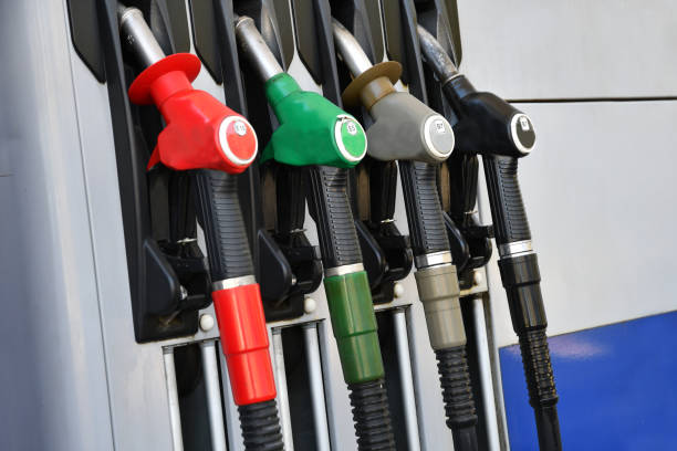 istock petrol pumps at refuel station 1392747977