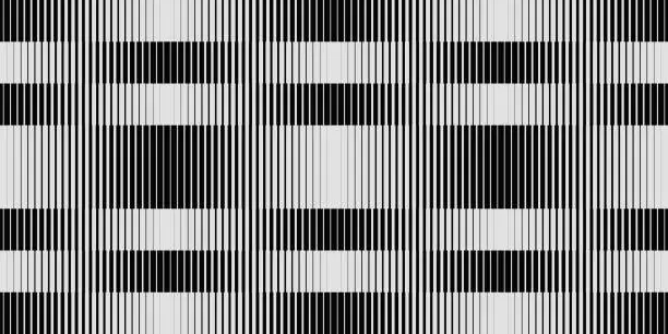 Vector illustration of Abstract Monochrome Vector Graphics With Digital Transition Effect Inspired by Brutalist Style
