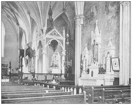 Antique photograph of Ireland: Sub-Altars, Tuam Cathedral, County Galway