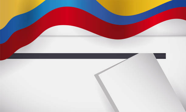 illustrations, cliparts, dessins animés et icônes de agiter le drapeau colombien et l’urne blanche - marking voting ballot election presidential election