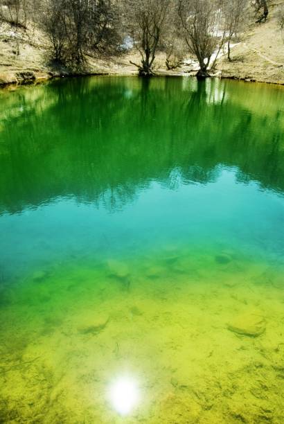 istock quiet of the mountain lake 1392753524