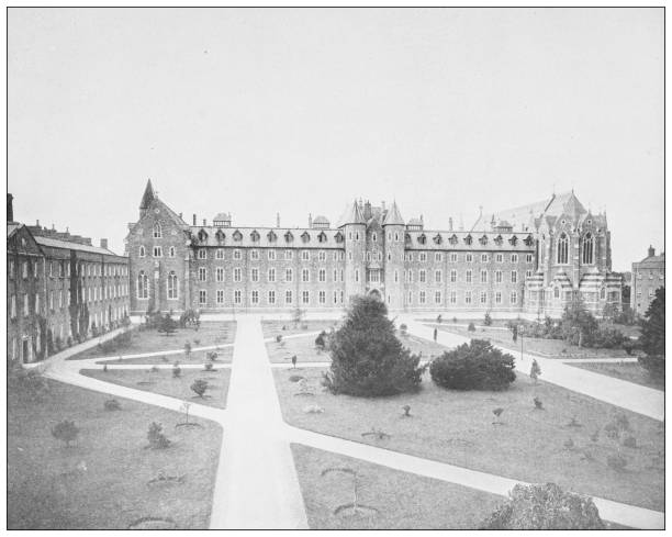 istock Antique photograph of Ireland: Quadrangle, Maynooth University 1392754785