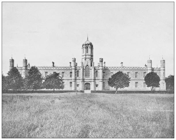 Antique photograph of Ireland: Queen's College, Galway Antique photograph of Ireland: Queen's College, Galway galway university stock illustrations