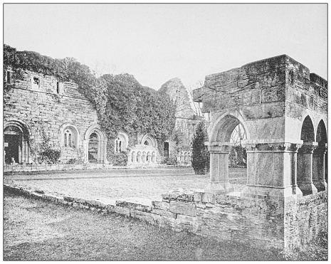 Antique photograph of Ireland: Cong Abbey, County Galway