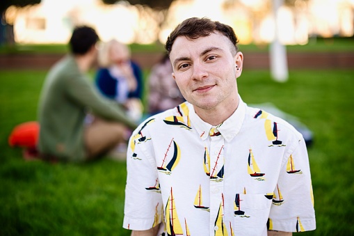 Young transgender man looking at the camera