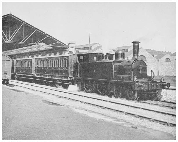 istock Antique photograph of Ireland: train, Dublin 1392757103