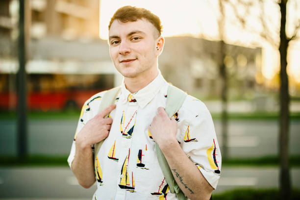 Portrait of a confident transman