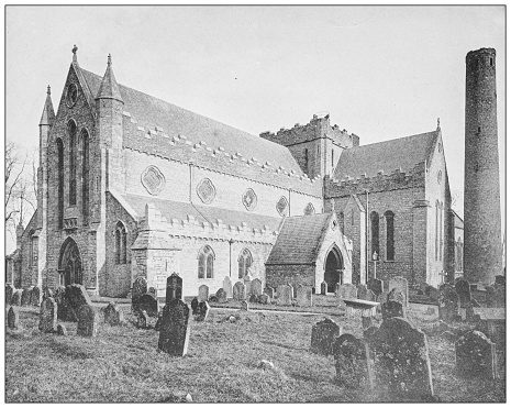 Antique photograph of Ireland: St Canice's Cathedral, Kilkenny