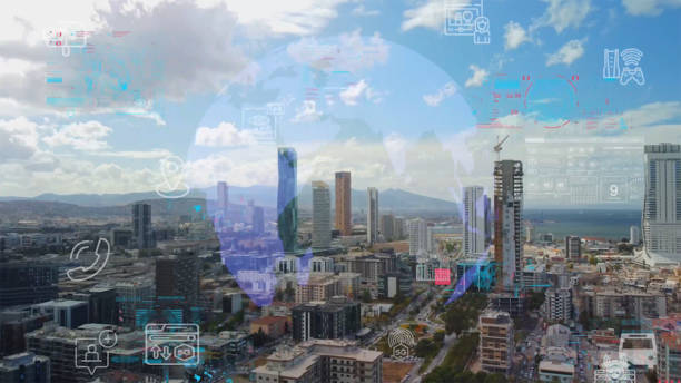 istock Global connection and the internet network modernization in smart city . Concept of future 5G wireless digital connecting and social media networking . 1392760617