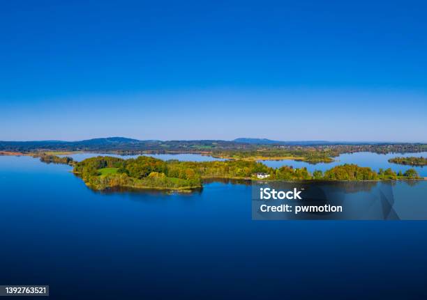 Staffelsee Lake Near Murnau Bavaria Germany Stock Photo - Download Image Now - Aerial View, Lake, Water