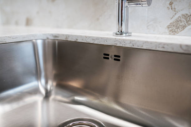 istock metal silver sink in the kitchen in a modern interior design 1392764761