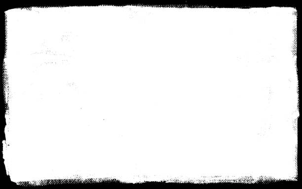 istock Realistic Canvas Scan Texture With Black Frame. Grunge Rough Distressed Grain Texture. 1392767170