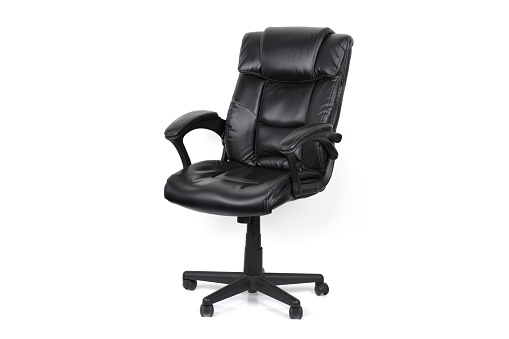 An office chair on white with clipping path