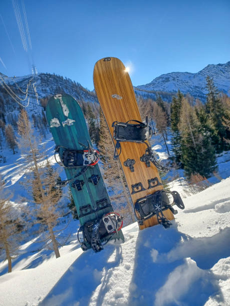 istock Snowboards in The Swiss Alps 1392769908