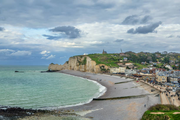 istock Cliffs in Etretat, France 1392771579