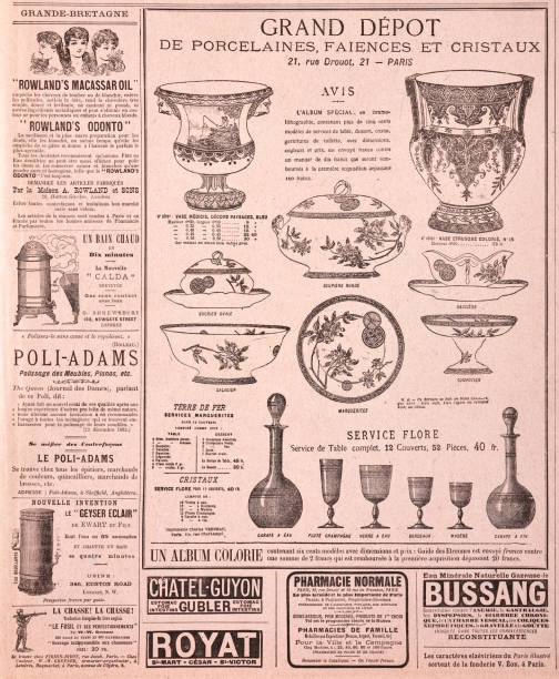 istock Ads in a French magazine of 1886 1392774614