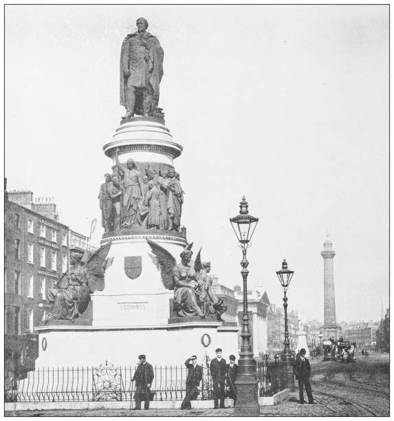 istock Antique photograph of Ireland: O'Connell Monument, Dublin 1392776102