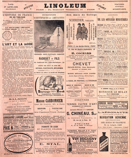 istock Ads in a French magazine of 1885 1392776235