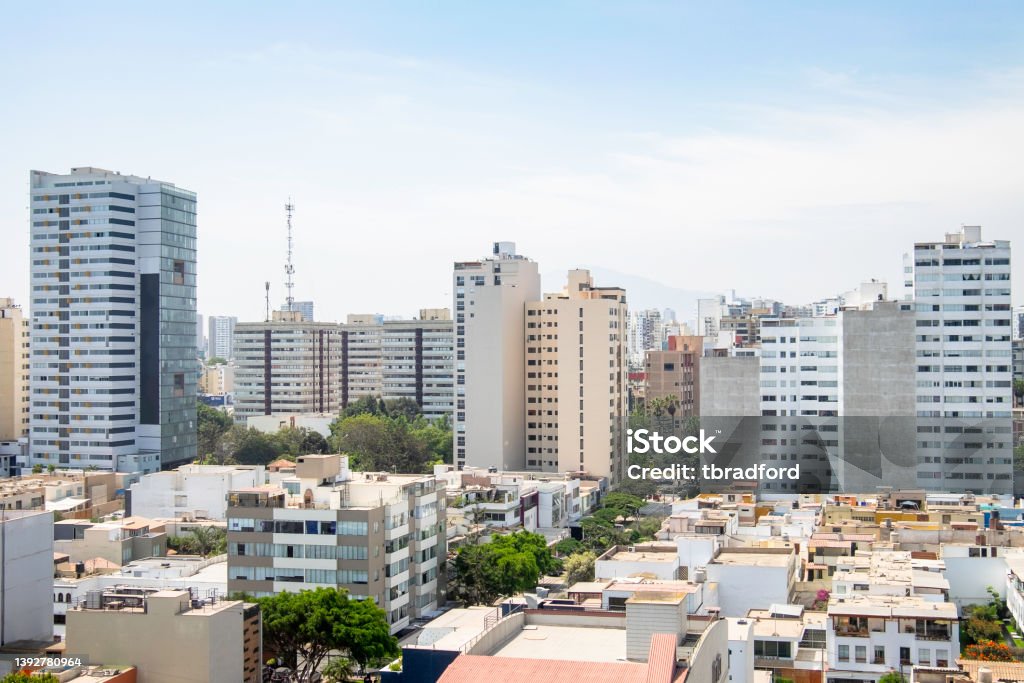 Cityscape View Of Lima, Peru Cityscape View Of The Peruvian Capital City, Lima Lima - Peru Stock Photo