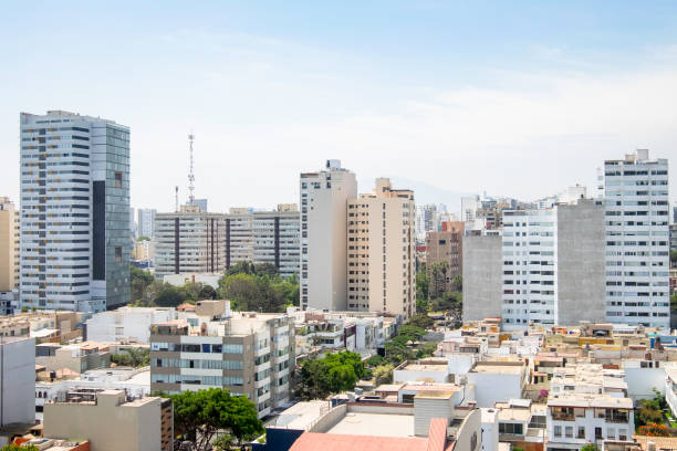 Cityscape View Of Lima, Peru stock photo