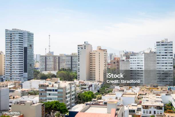 Cityscape View Of Lima Peru Stock Photo - Download Image Now - Lima - Peru, Building Exterior, City