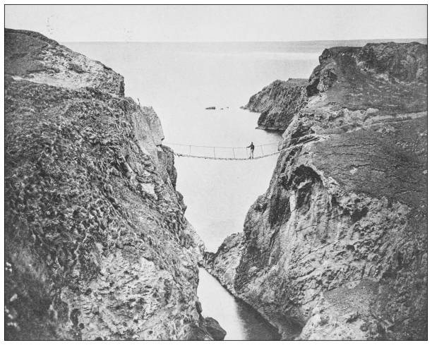 istock Antique photograph of Ireland: Carrick-A-Rede 1392782863