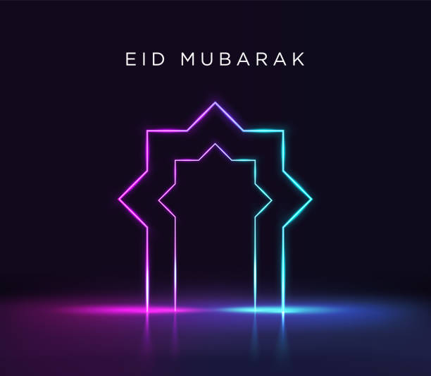 istock Eid Mubarak Islamic greeting card in Arabic calligraphy vector. Eid al Fitr and Eid al Adha calligraphy vector. Happy eid vector illustration. Eid Adha, Eid Fitr calligraphy in Islamic art. 1392786998