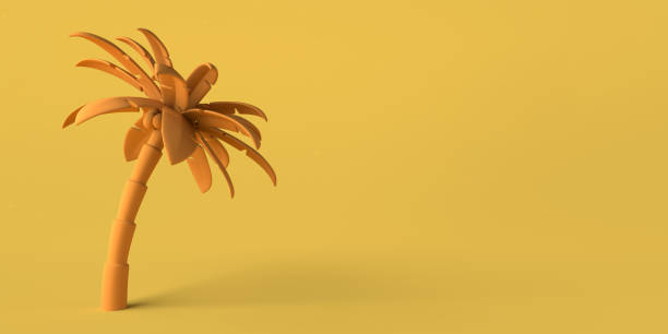 istock Summer concept with tropical palm tree. Copy space. 3D illustration. 1392788404