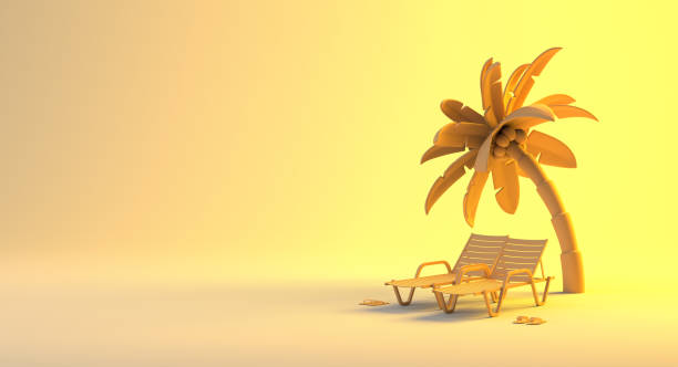 Sun lounger in a garden