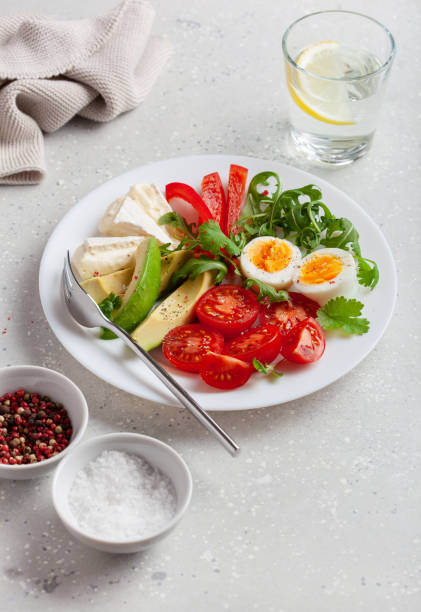 istock keto diet breakfast egg avocado brie cheese tomato bell pepper 1392789102