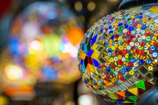 istock Hanging Colored Turkish Lamps 1392789842