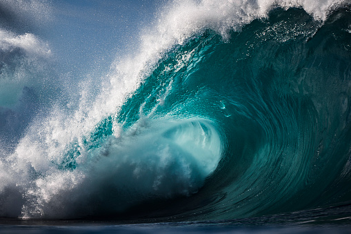 Strong and powerful ocean wave
