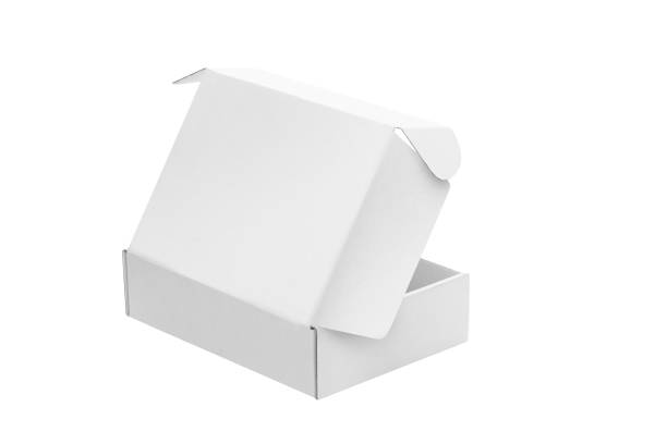istock Open blank carton box isolated on white background 1392793452