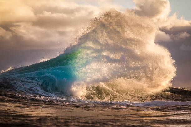 istock Heavy wave crashing across the ocean 1392793504