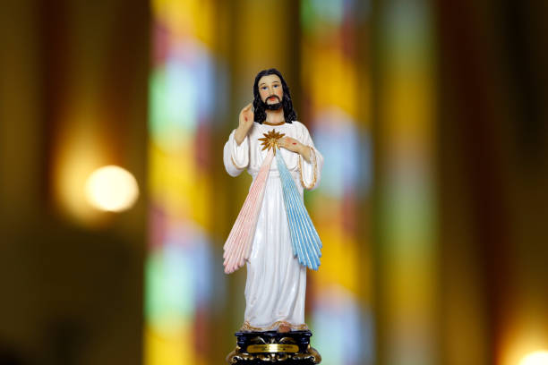 Statue representing the merciful Jesus Christ, divine mercy - Catholic symbol