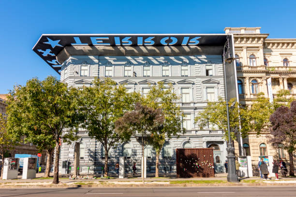 Budapest, Hungary - October 2021: Museum of Terror on Andrassy avenue in Budapest