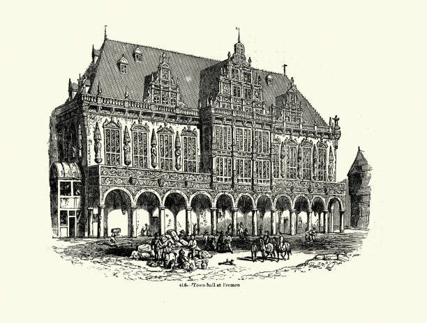 istock Bremen City Hall, Germany, Brick Gothic and Weser Renaissance architecture 1392810771