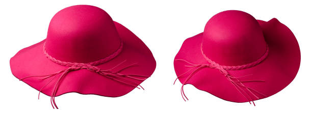 istock Women's hat felt isolated on white background . 1392817909