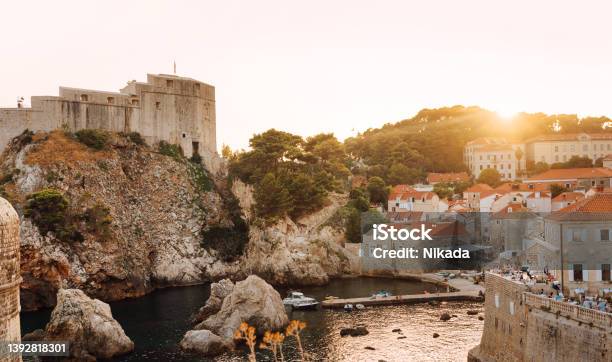 Sunset View In Dubrovnik Dalmatia Croatia Europe Stock Photo - Download Image Now