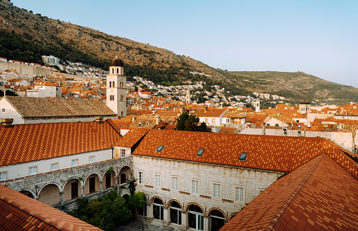 view at famous travel destination city of Dubrovnik, Dalmatia, Croatia, Europe