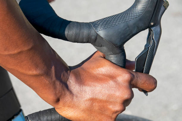 Hand and forearm of a black athlete
