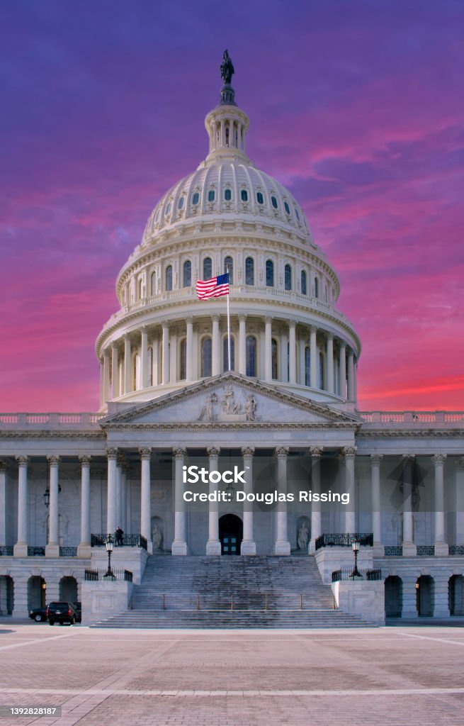 Capitol Building at Sunset Capitol Building at Sunset - Politics Capitol Building - Washington DC Stock Photo