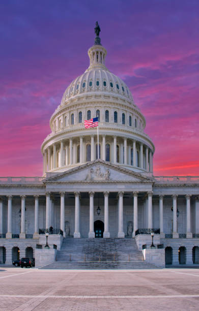 Capitol Building at Sunset stock photo