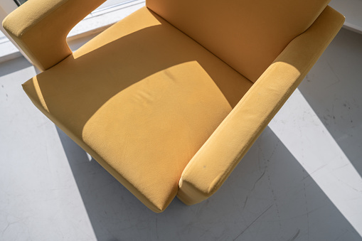 Part of the sofa chair in the sun