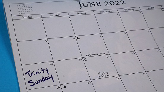 Trinity Sunday Written on a Calendar